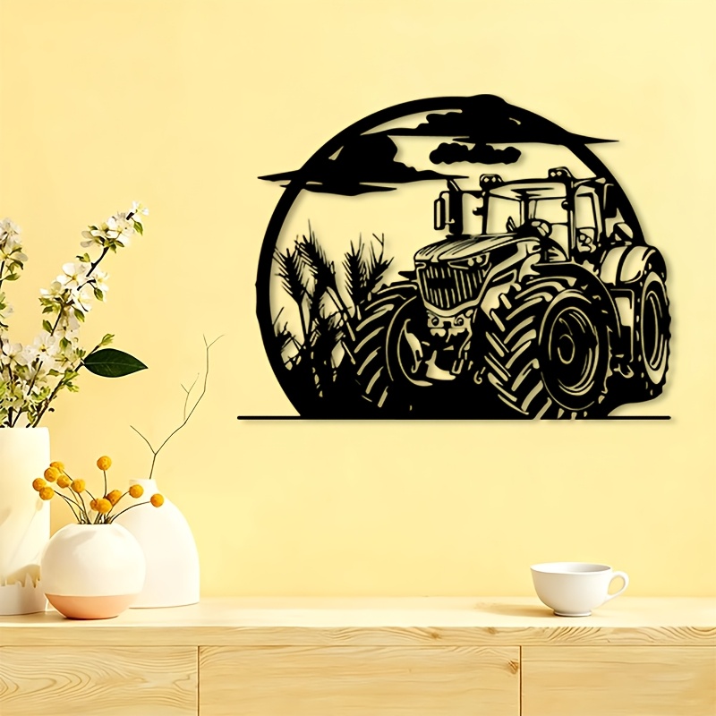 Agriculture Farm House - Marka Rustik Traktör Metal Duvar Sanatı