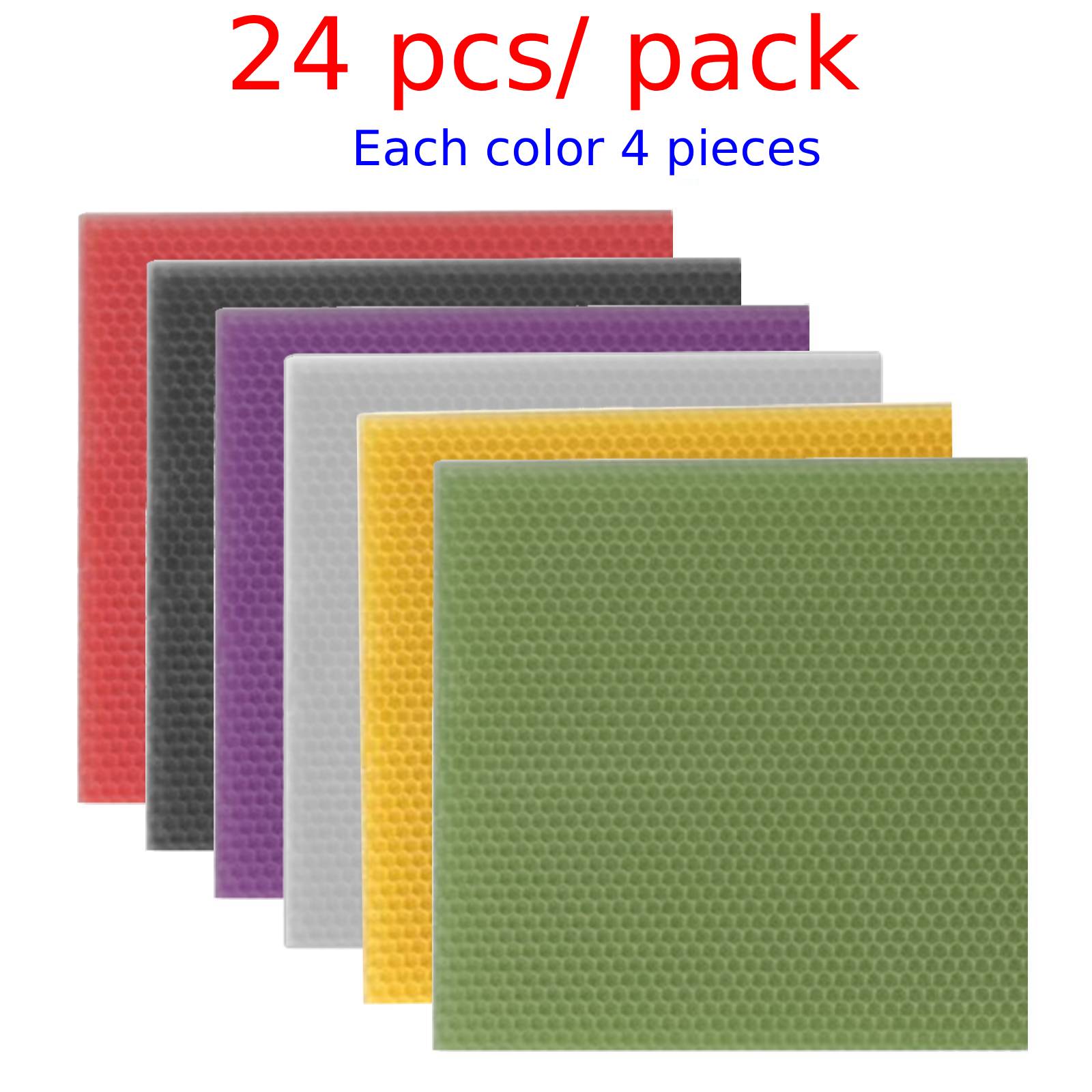 Beehive Frame Wax - 24 Parça Renkli Petek Balmumu Levhaları,