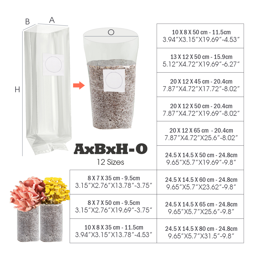 10 adet 0.08mm Kalınlığında PP - Mushroom Spawn Bag incelemesi ve fiyatı