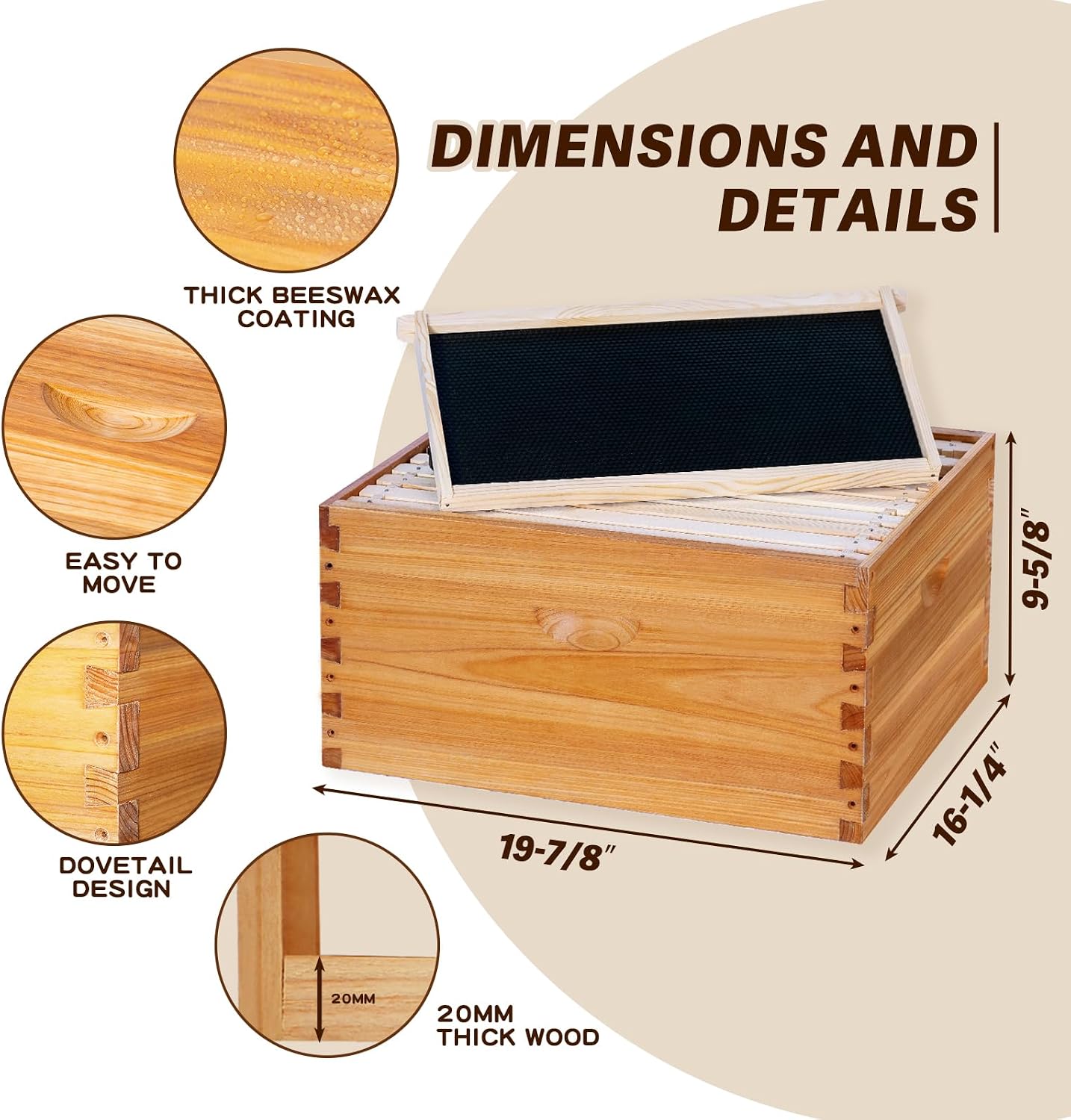 10 Çerçeveli Langstroth Arı Ko - Beehive Frame Wax incelemesi ve fiyatı