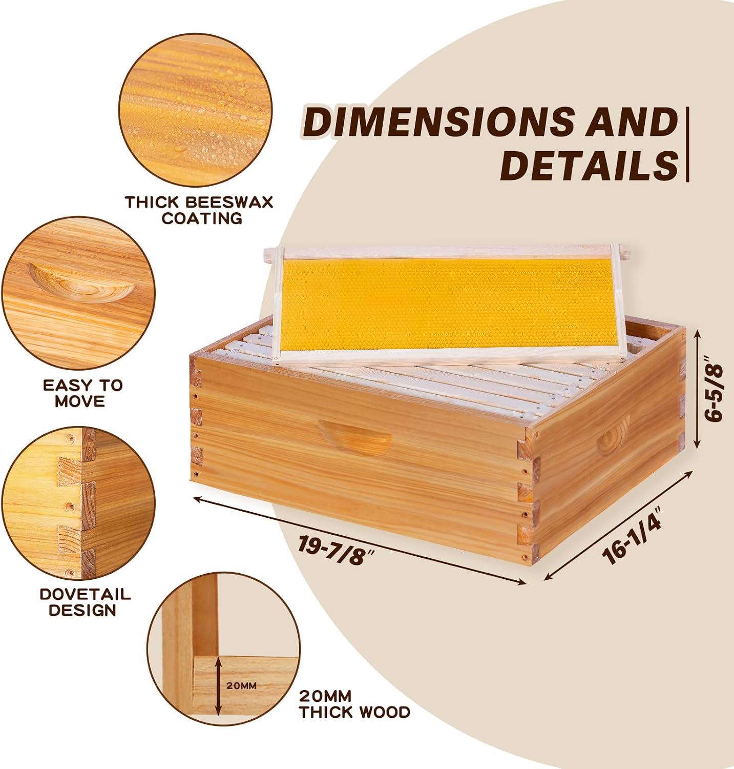 10 Çerçeveli Langstroth Arı Ko - Beehive Frame Wax incelemesi ve fiyatı