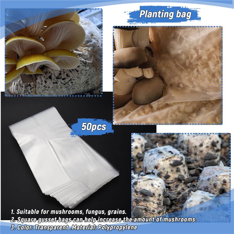 ABSJ-50 Adet 10X20 İnç PVC Man - Mushroom Spawn Bag incelemesi ve fiyatı