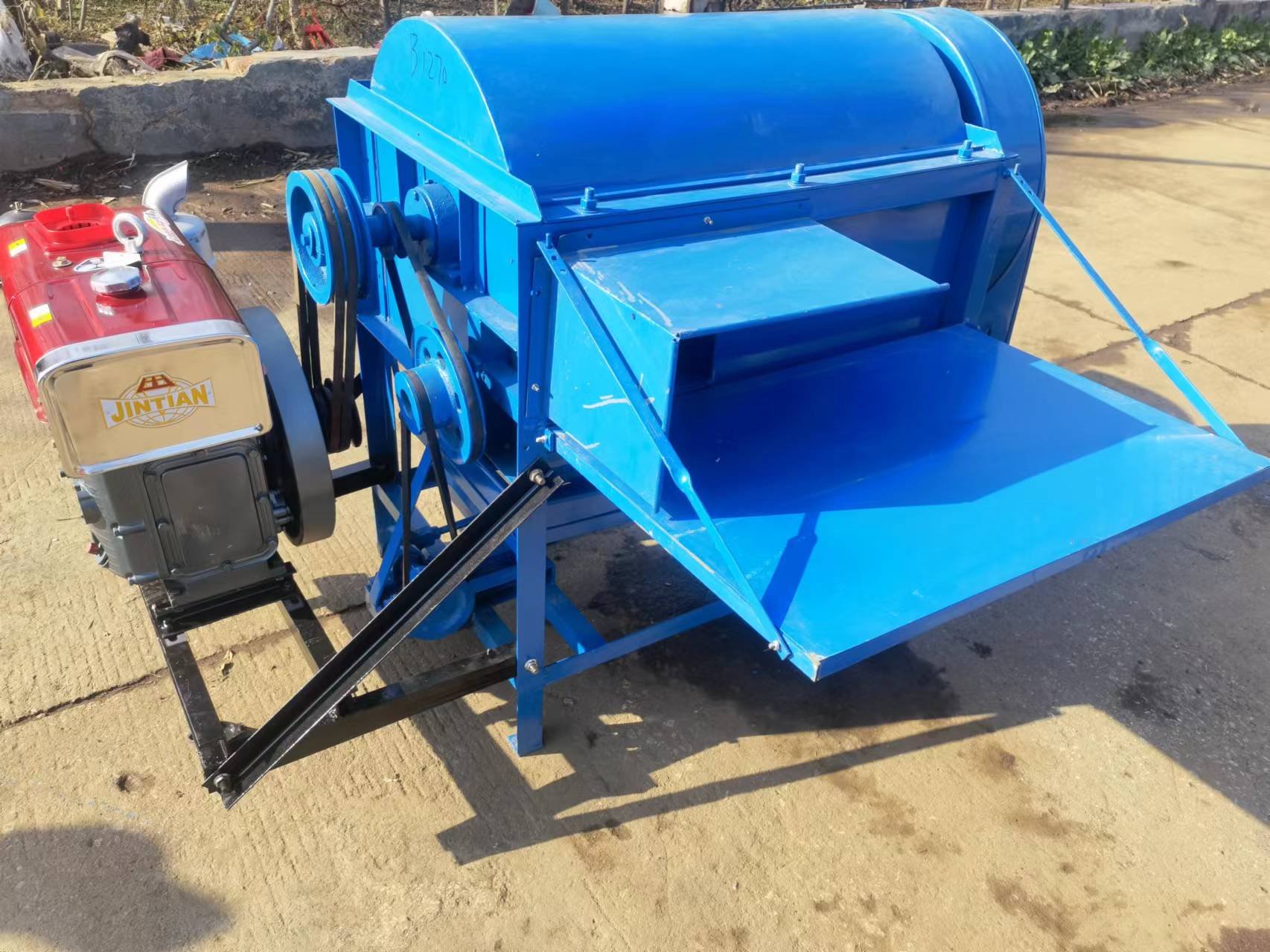 Tekerlekli Mobil Dizel Motorlu - Rice Thresher Machine incelemesi ve fiyatı